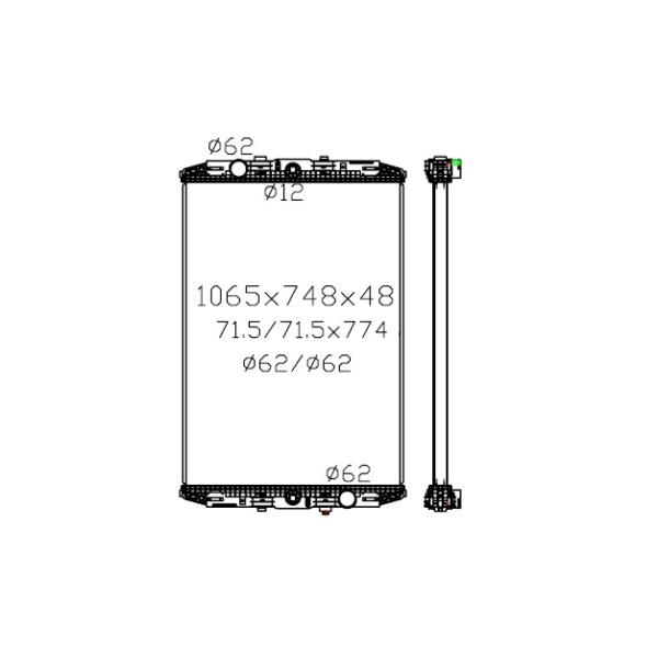 Ford / Volvo Heavy Duty Truck Radiators , High Performance Aluminum Radiators