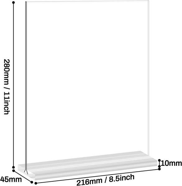 High quality Clear Table Menu Display Stand Desktop Display Stand Paper Holder Table Top Sign Holder Suitable for Restaurants