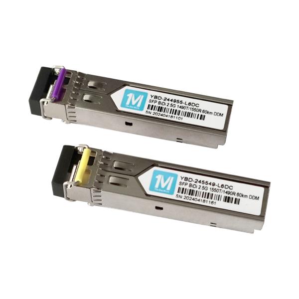 2.5G BIDI LC 80km 1490nm/1550nm DDM WDM Simplex Fiber Optic Transceiver SFP Module for speed and Stable Network Connection