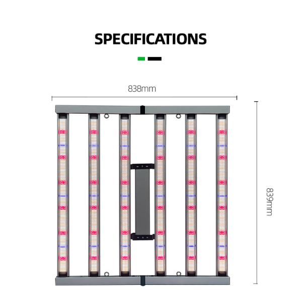 Indoor 4x4 ft Coverage Dimmable Full Spectrum 500W Led Growing Light Bar for Veg Medical Plant