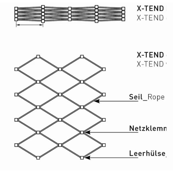 X-Tend Flexible Stainless Steel Cable Mesh For Garden Plants