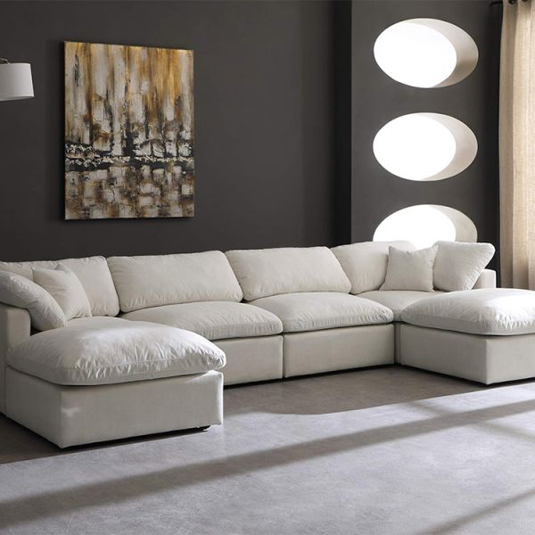 High density and high resilience foam 3 piece sectional sofa set fabric living room modern luxury l shape sofa 280 70 160cm