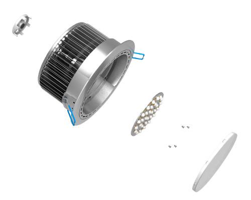 Ce & RoHs Approval 24W / 2160LM / 50000 Hours LED Ceiling Lamp for Hotels, Bars, Cafes