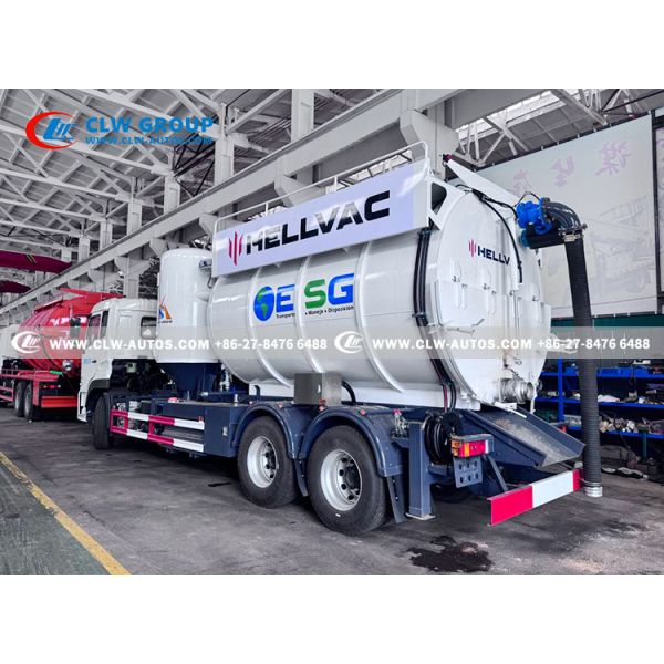 Dongfeng 6x4 Sand-Suction Truck with 12-15m³ Capacity, Cyclone Dust Collector & Two-Stage Overflow Protection