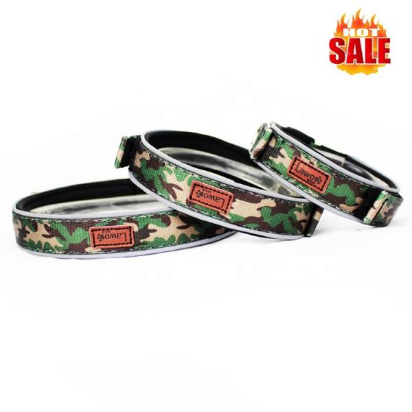 Luxury Pattern Reflective Big 	Nylon Dog Collars Products Pet Accessories Custom Dog Collar