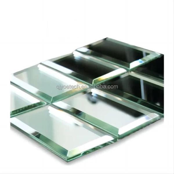Double-Coated Silver Glass Mirror in Modern Rectangle Style for Bathroom