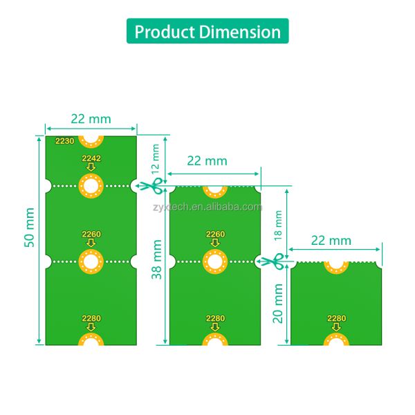 M2 NVME M. 2 Extension Transfer 2230, 2242, 2260, 2280 M2 Change Long Size NVME NGFF M.2 U.2 M3 SSD