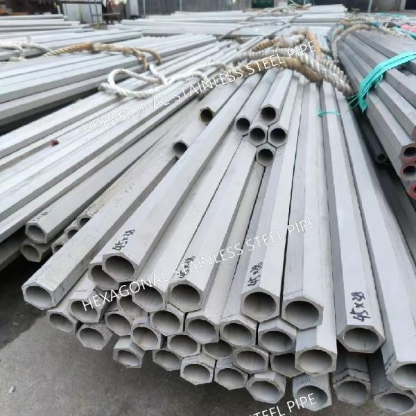 TP304 Stainless Steel Hexagonal Pipe Tube Hot Rolled Bright Polished Hairline Finishing SS Pipe