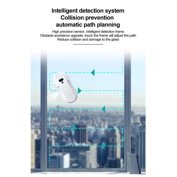 Robot de nettoyage de façade à pulvérisation d'eau ultra-mince de 62 mm, nettoyeur de vitres électrique pour le bain et le nettoyage extérieur