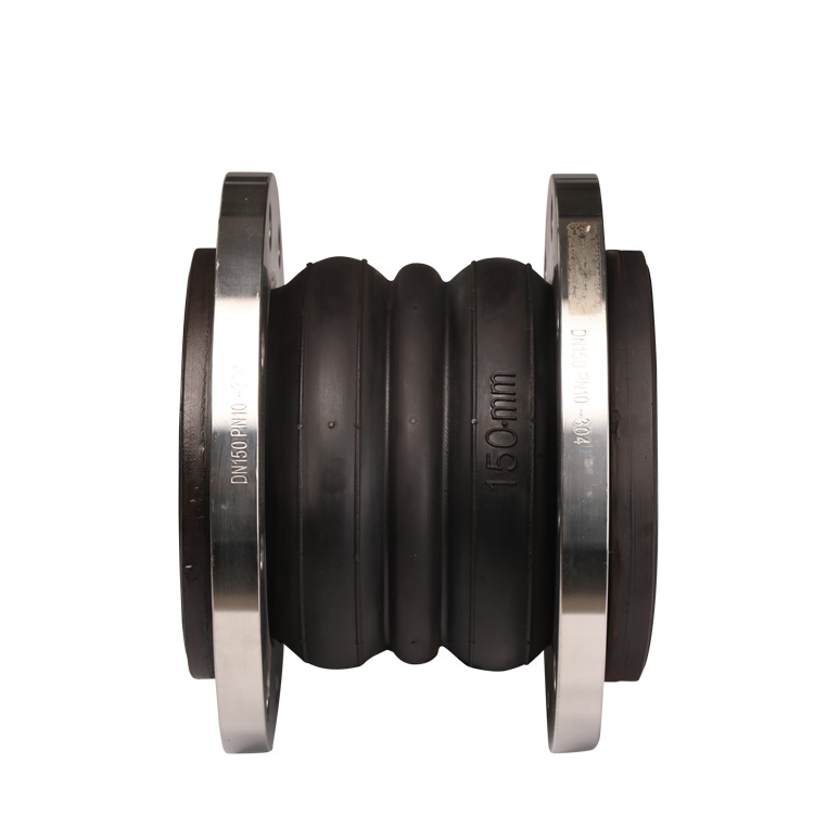 Double Sphere Flexible Joint with SS304 Flange and Max 1000℃ Temperature Rating for Absorbing Lateral, Axial, and Angular Displacement
