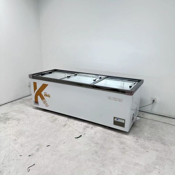 Supermarket Top Glass Freezer Glass Chest Freezer Customized Logo