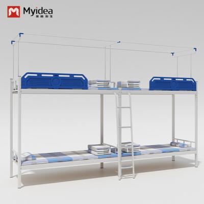 Simples e fácil de instalar o design moderno do dormitório da escola cama de aço de dois andares