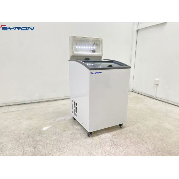 105 Liter Display Deep Freezer Direct Cooling Glass Top Display Freezer