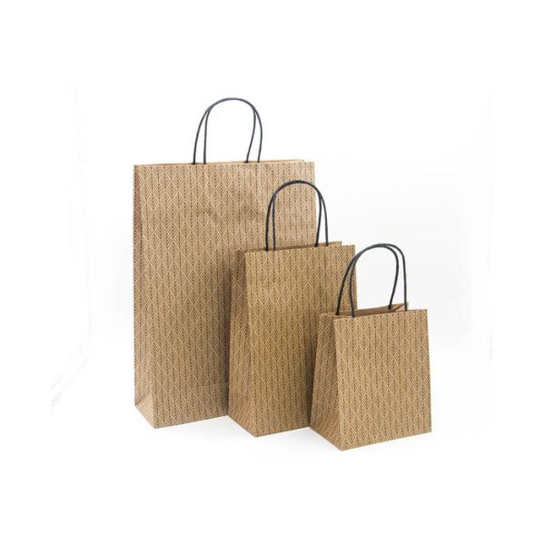 Reusable Luxury Christmas Packaging , Natural Brown Christmas Gift Bags