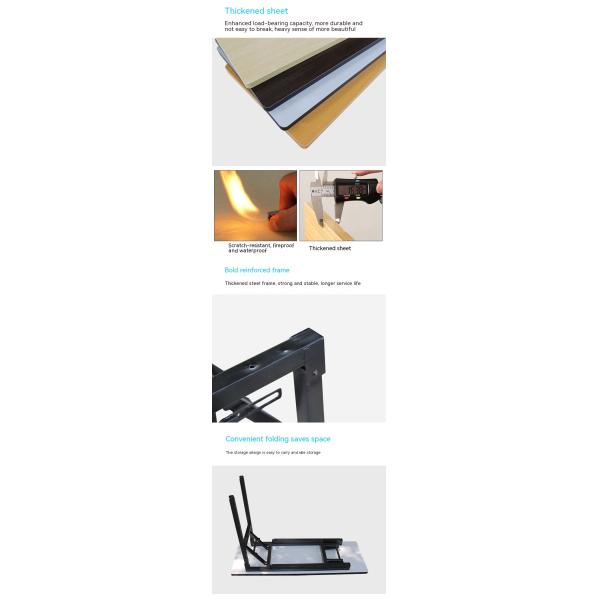 Деревянный стиль ПАНЕЛЬ складной стол и стулья для офисной мебели