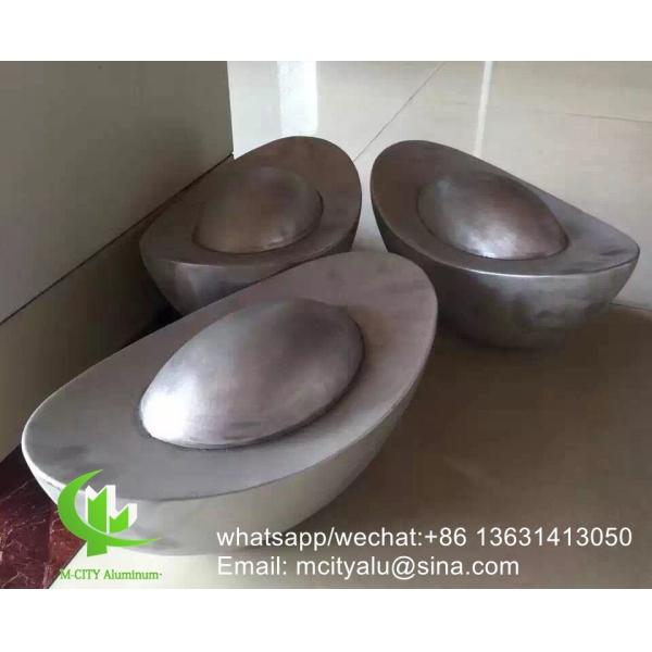 Powder Coated Curved Aluminum Solid Panel with Customizable RAL Colors and 1000x2000mm Standard Size for Facade Cladding