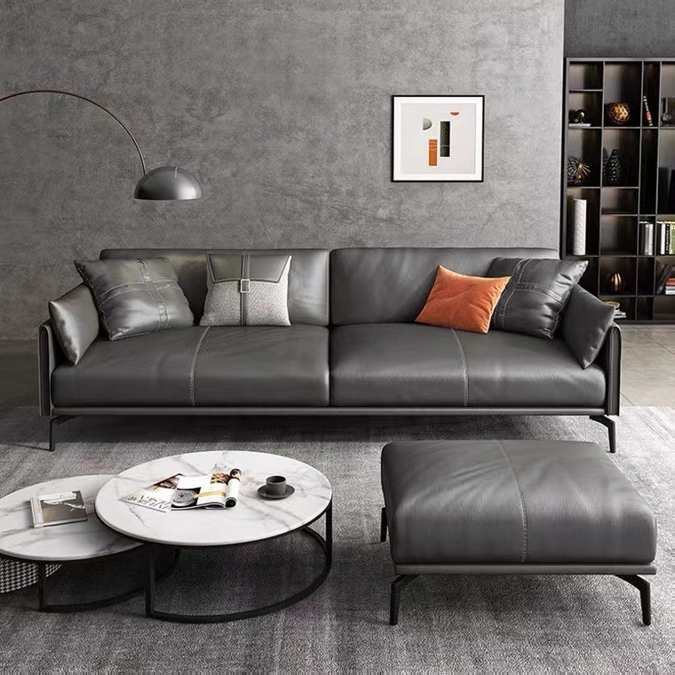 Light Luxury Living Room and Office Sofa Bed Customized Italian Style with Wood Frame