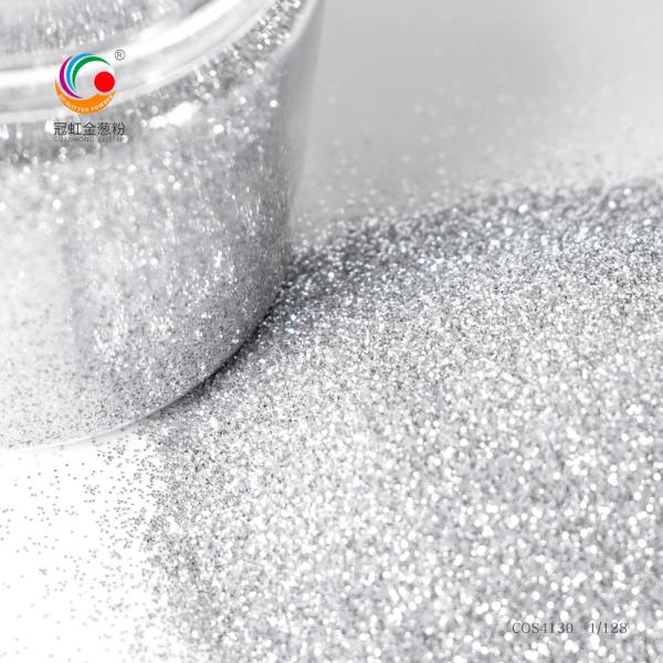 ODM Loose Cosmetic Glitter For Eyes PET Polyester Silver White Hexagon Sequin