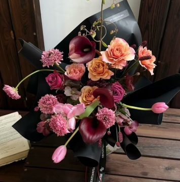 Papel de embalaje de flores de color floral congelado mate de 57*57cm BOPP para productos