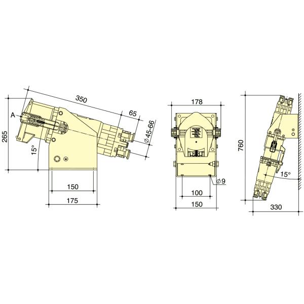 Wall Mount High Current Plugs Sockets 4P 200A IP67 380V Heavy Duty Connector