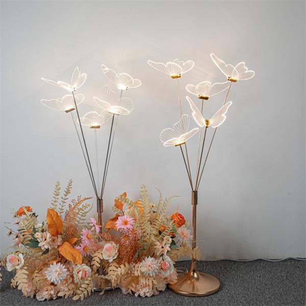 Lâmpadas de casamento românticas Decoração 5 cabeça borboleta LED luzes de passeio de casamento