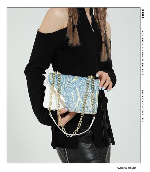 Bag women's new fashion small square bag wholesale niche simple retro quicksand everything single shoulder crossbody cha