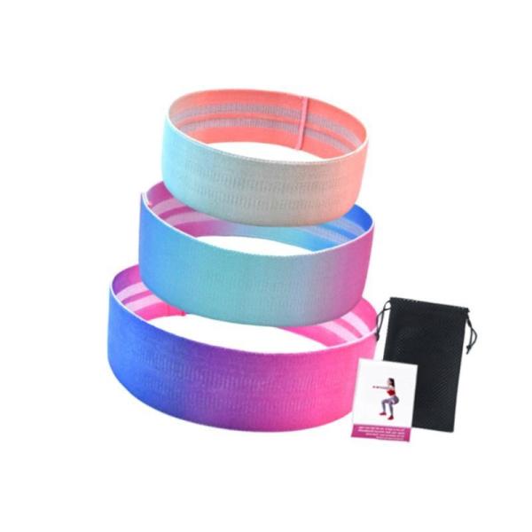 Virson 3pcs Hip Elastic Band Anti Resistance Bands Loop Exercise Strap For Stretching Fitness Ladies