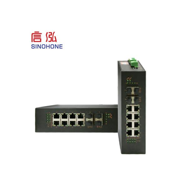 DC / AC Power Managed Ethernet Switch Rail Installation Metal Case 4.46Mpps