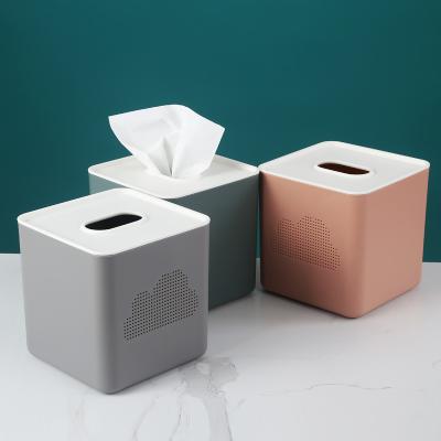 159g Plastic PP Square Bedroom Paper Tissue Box Non Burr 13cm