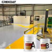 El piso de epoxy industrial brillante resistente que cubre no desliza la superficie concreta