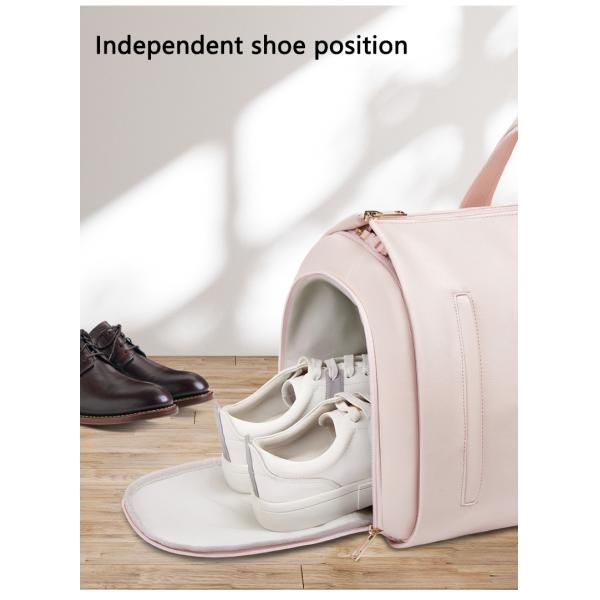 PU складная розовая кожаная сумка для путешествий