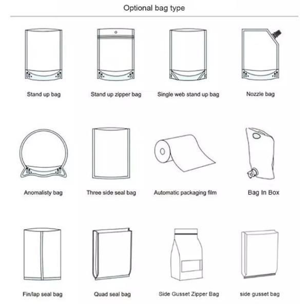 100mic Aluminum Plastic Foil Liquid Spout Bags Spouted Pouch Bags