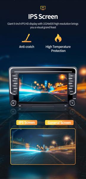GRANDnavi 7Inch Double Din Android Car Radio Auto BT CarPlay For VW Car Stereo