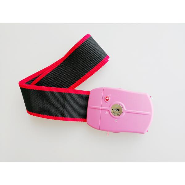 Adjustable Suitcase Strap Lock , TSA 12019 Lockable Suitcase Straps For Security