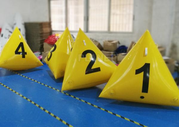 Anunciando o amarelo inflável impermeável da boia do marcador colora 2 anos de garantia