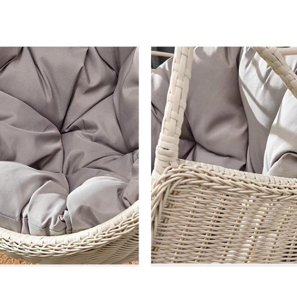 19x1.2mm Birds Nest Egg Chair Outdoor PE Rattan Swing Chair Hotel Garden Hanging