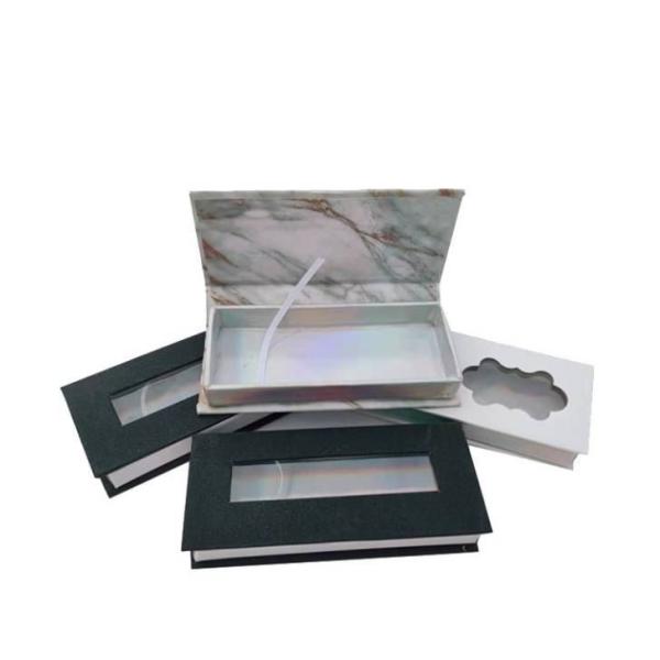 Window Cut Paper Display Box Offset Printing Rectangle Eyelash Packaging Box Custom