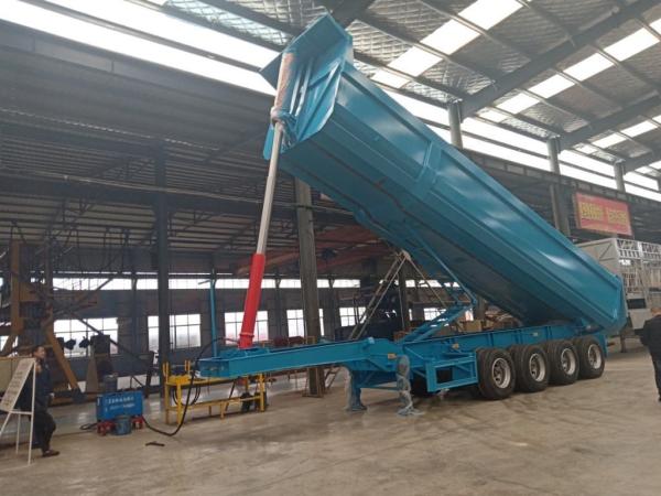 Mechanical Suspension 3 Axles Heavy Duty Rear Tipping Semi-Trailers Dumper Truck Trailer