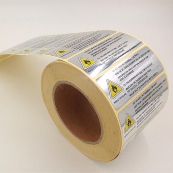 Self Adhesive Aluminum Printing PET Silver Foil Stickers