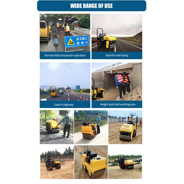 Safety Comfort Small Road Roller Machine 16hp 2000kg HW2T CE Certified
