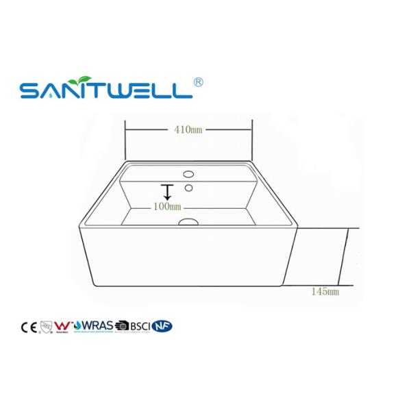 Ceramic Basin SWA55A Ceramic Cabinet Toilet Wash Basin Self Cleaning Glaze With ISO9001