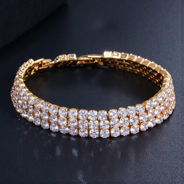 Fashion Square Created CZ Crystal Bangles Bracelets for Ladies Silver Color Women Bracelets Wedding Jewelry Bracelets