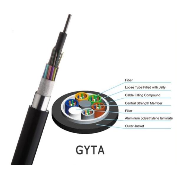 Outdoor Armoured Cable 2-288 cores Optical Fibre Cable GYTA
