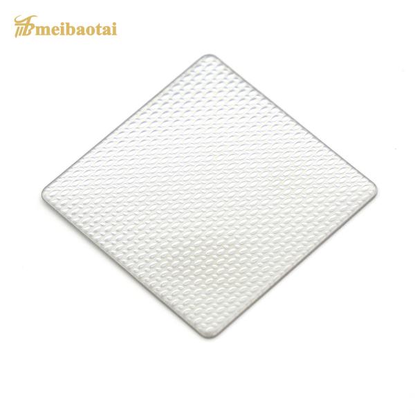 Silver Mirror Embossed Stainless Steel Sheet For Hotel Decoration