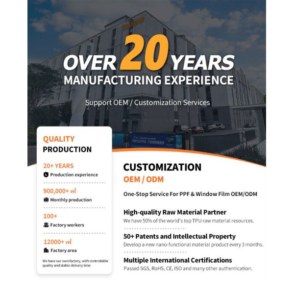 6 Mil Windshield Protection Film Self Healing TPU Nano Coated Not Yellowing