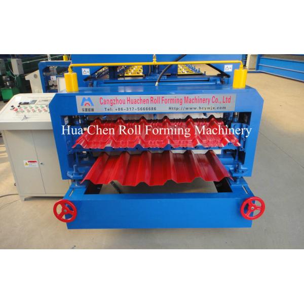 PPGI Steel Two Layer Corrugated Roof Sheeting Machine
