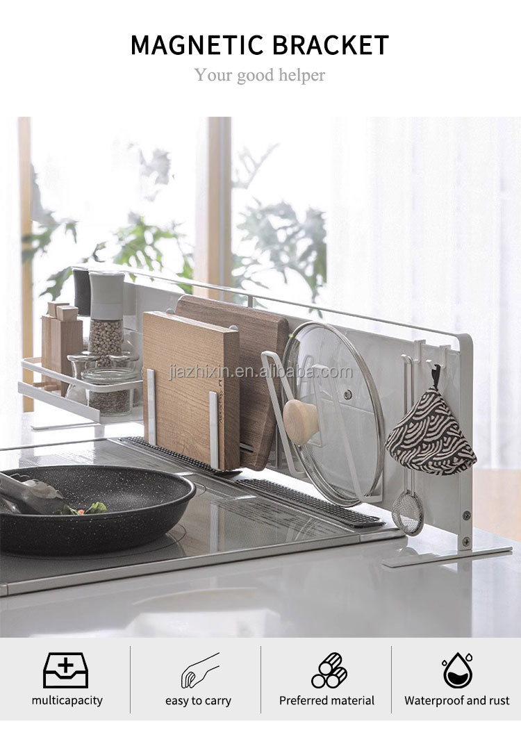5 Pack Countertop Magnetic Racks Spice Jars Seasoning Bottles Pot Lid Cutting Board Storage Kitchen Organizer Refrigerator Shelf
