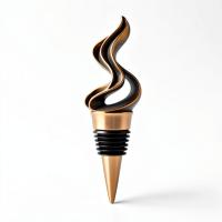 Abstract Metallic Wine Stopper Artistic Flowing Design