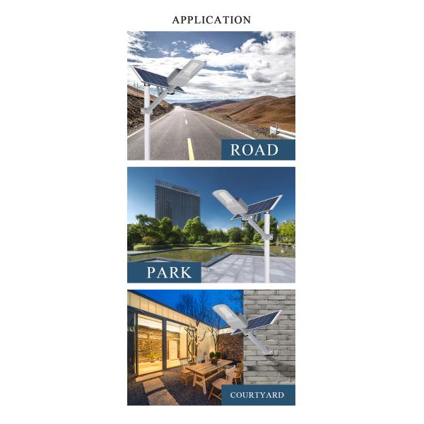 50 luces de calle solares comerciales del LED 3.2V 40AH con la batería y el panel