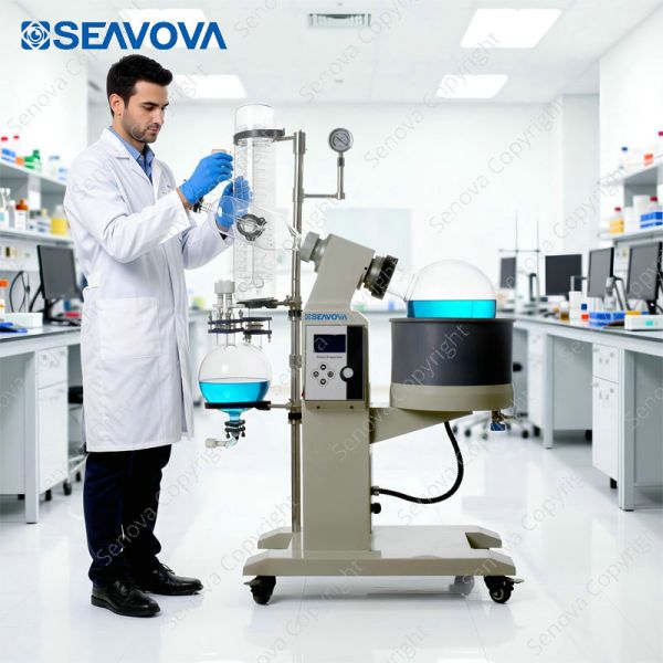 Automatic Lifting Rotary Evaporator 5L Lab Evaporator Stainless Steel 304